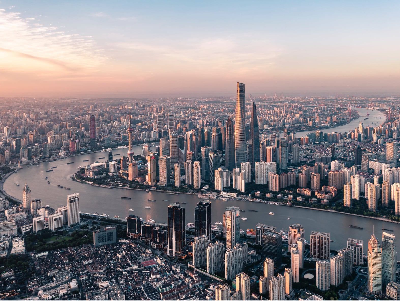 Tableau photo de la skyline de Shanghaï