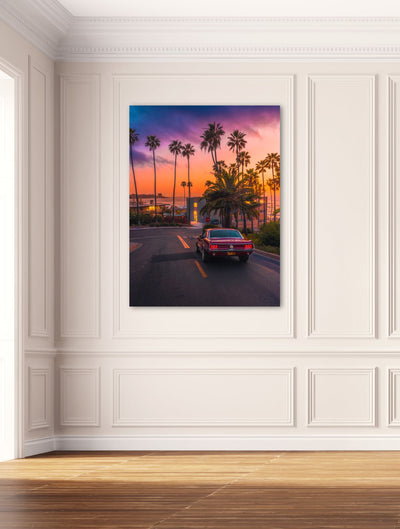 Tableau photo d'art d'une voiture américaine à Los Angeles